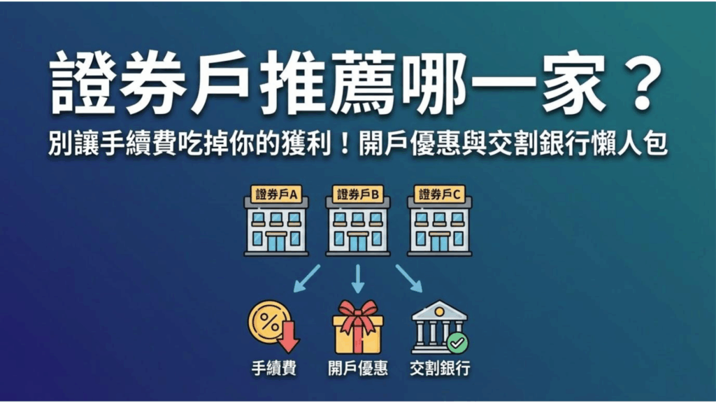 【證券開戶攻略】證券戶推薦哪一家？手續費折扣與交割銀行懶人包