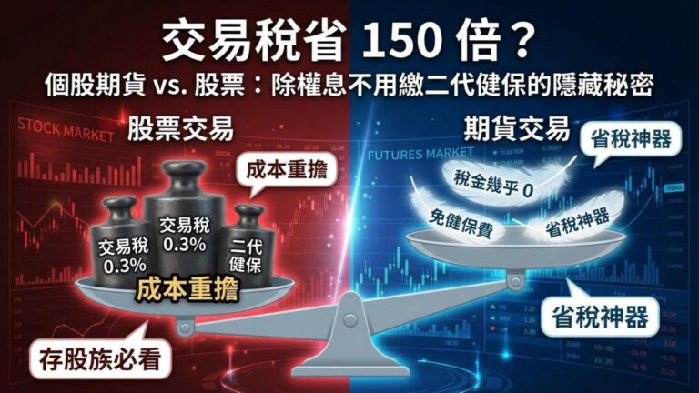 【個股期貨 vs. 股票】交易稅省 150 倍？除權息不用繳二代健保？存股族的隱藏神器
