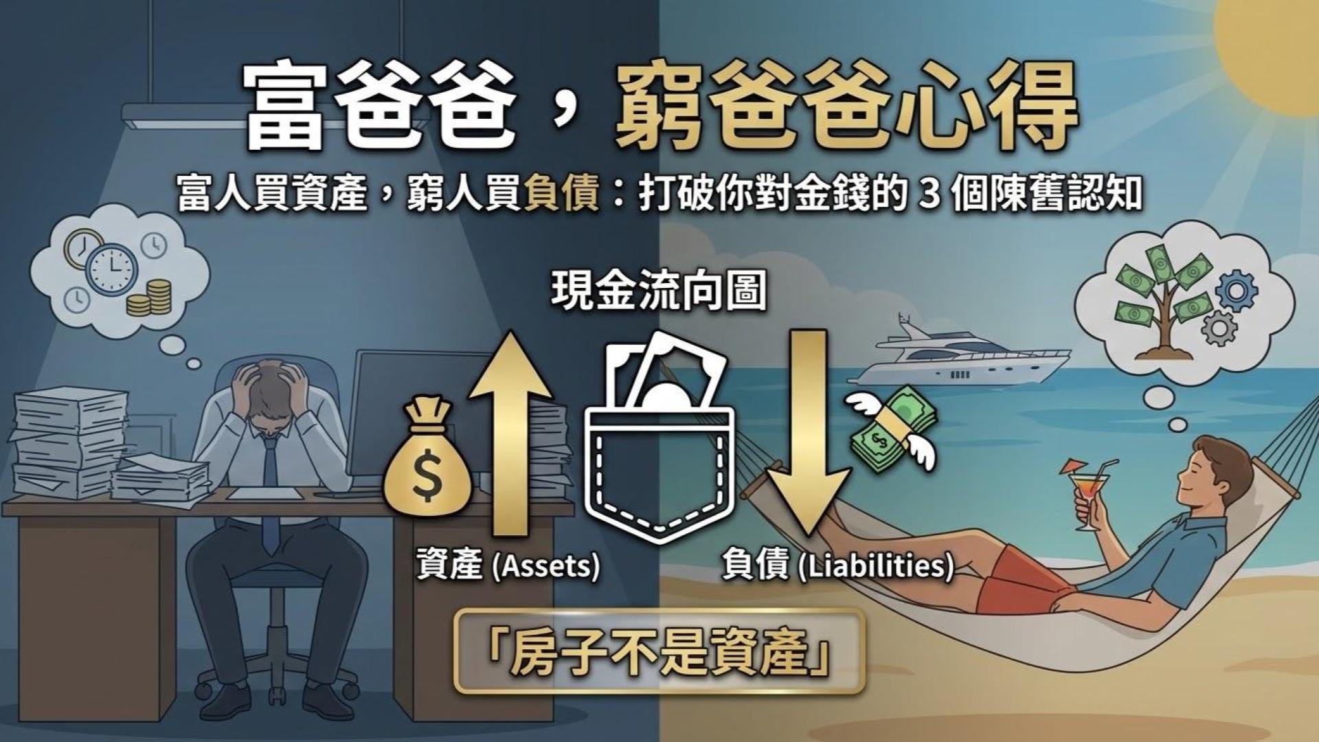 【富爸爸窮爸爸心得】富人買資產，窮人買負債：打破你對金錢的 3 個陳舊認知