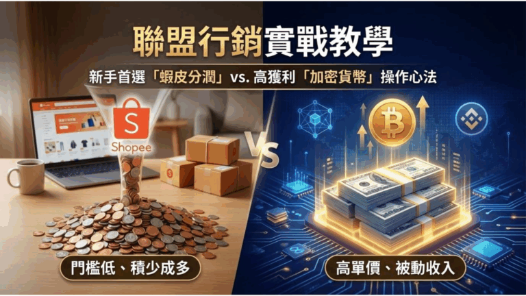 【聯盟行銷實戰】新手如何開始？以 蝦皮分潤 與 加密貨幣交易所 為例