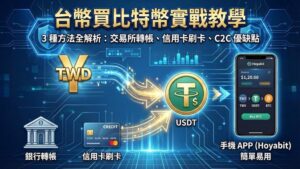 【出入金實戰教學】台幣買比特幣的 3 種方法：交易所、C2C 與信用卡優缺點解析
