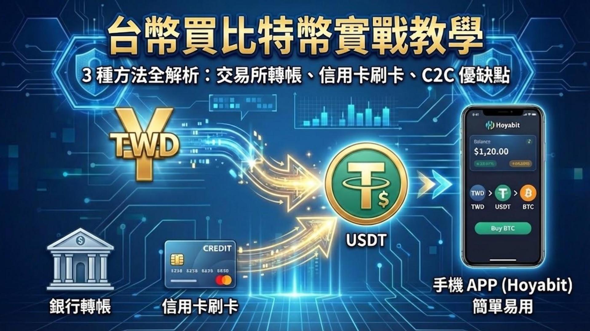 【出入金實戰教學】台幣買比特幣的 3 種方法:交易所、C2C 與信用卡優缺點解析
