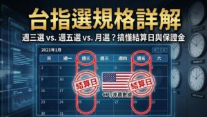 【台指選規格詳解】週三選 vs. 週五選 vs. 月選？搞懂「雙週結算」與「保證金」計算規則