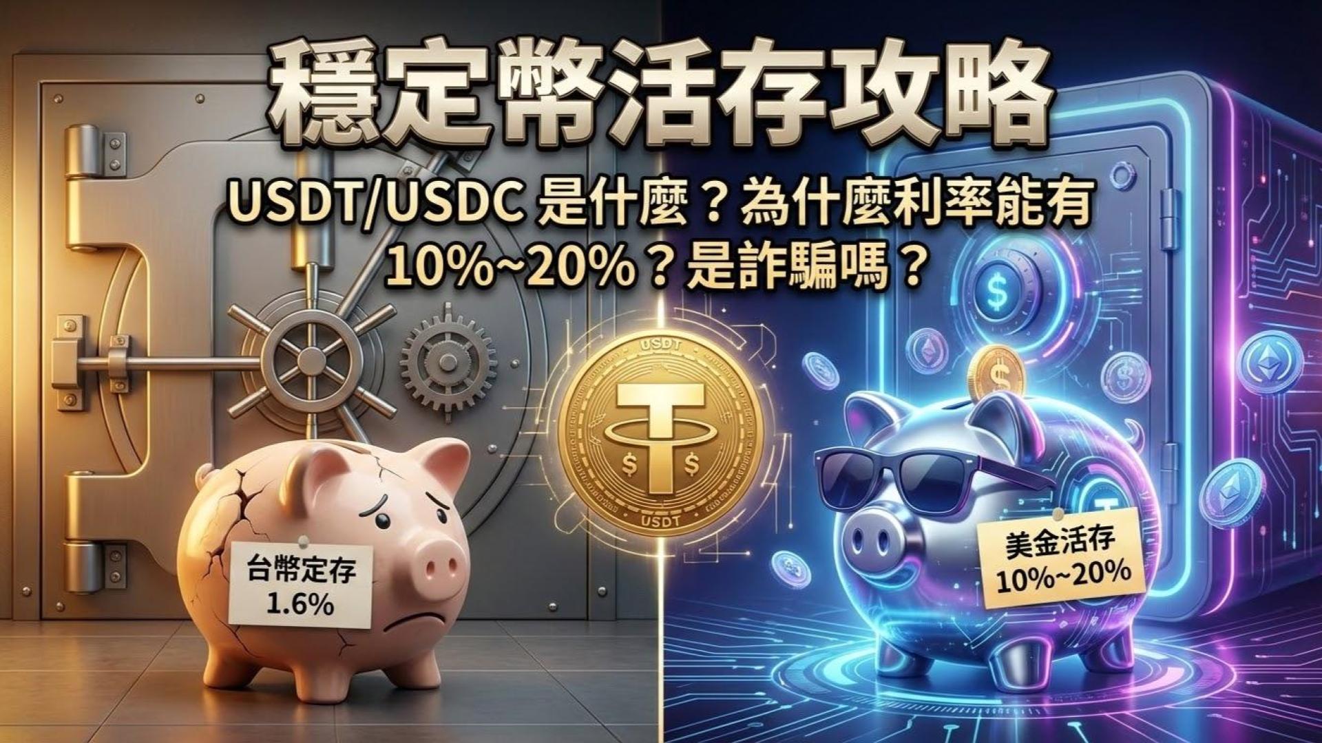 【穩定幣活存攻略】USDT/USDC 是什麼？為什麼活存利率能有 10%~20%？風險在哪？