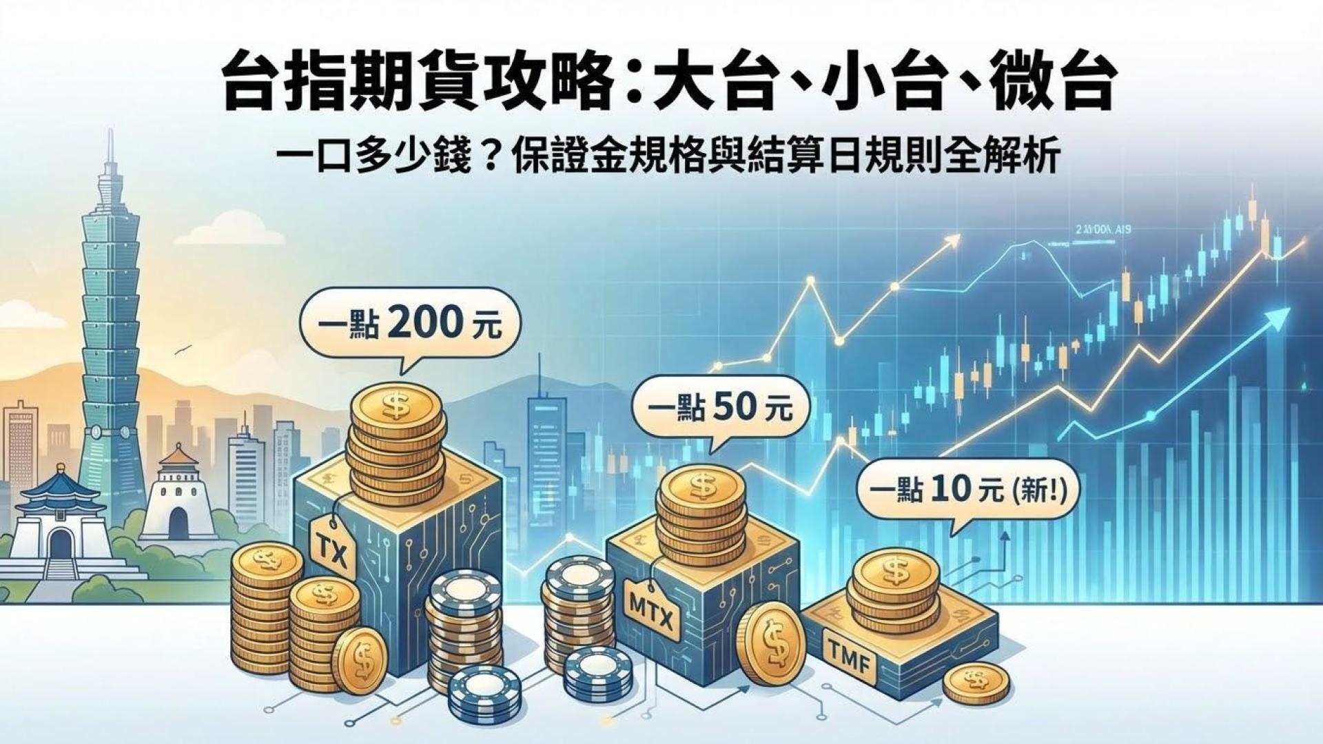 【台指期貨攻略】大台、小台、微台一口多少錢?保證金規格與結算日規則