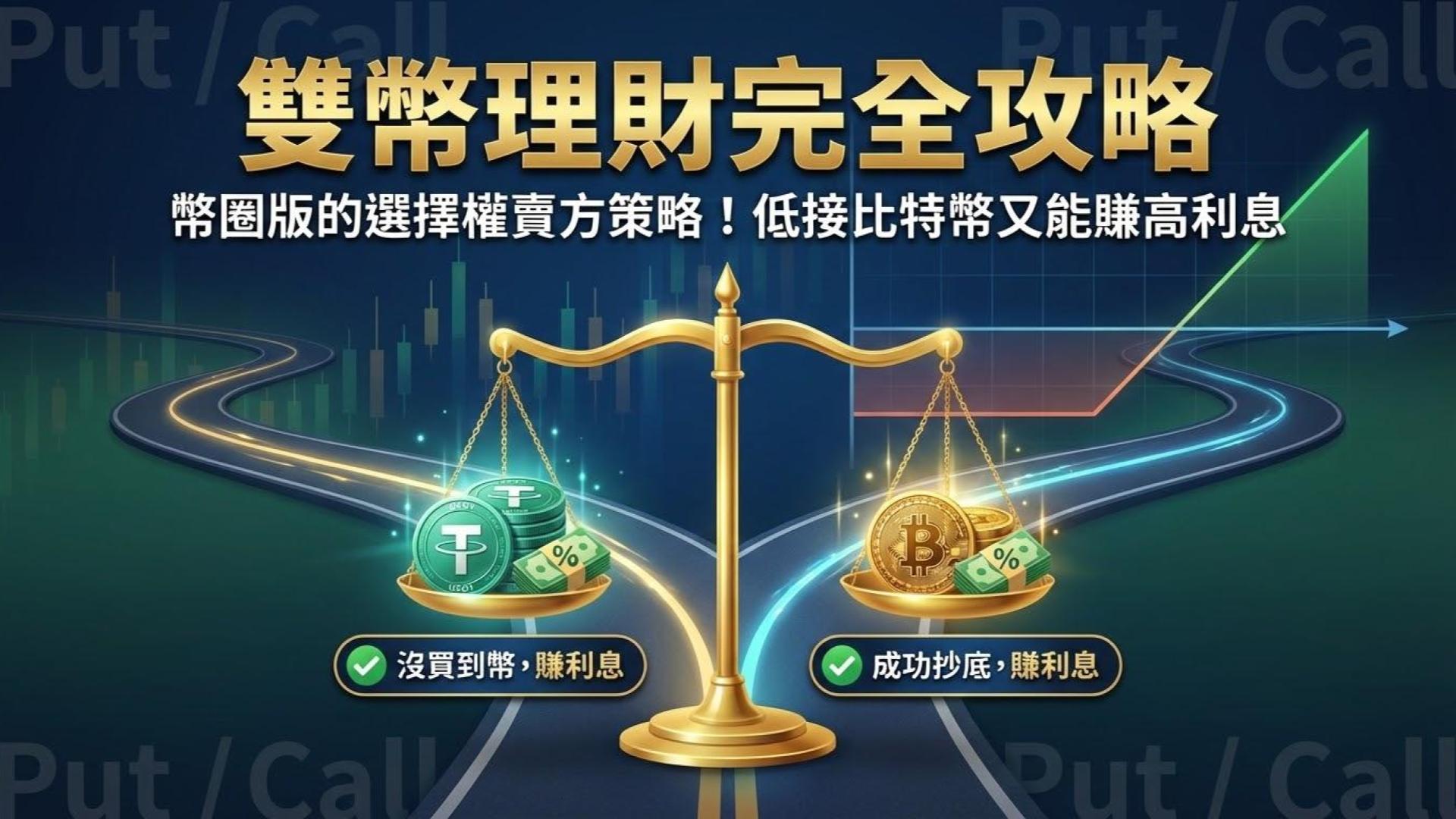 【雙幣理財 (Dual Investment)】幣圈版的選擇權賣方策略!低接比特幣又能賺高利息