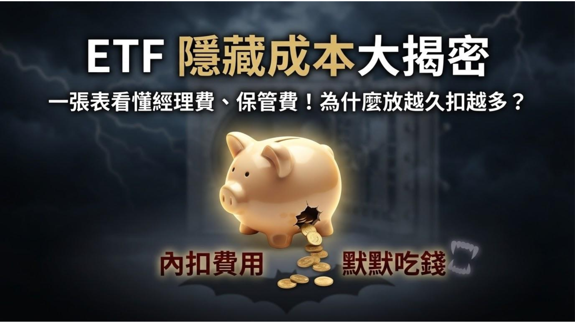 【ETF 內扣費用解析】吸血鬼在身邊?一張表看懂各家 ETF 的隱藏成本
