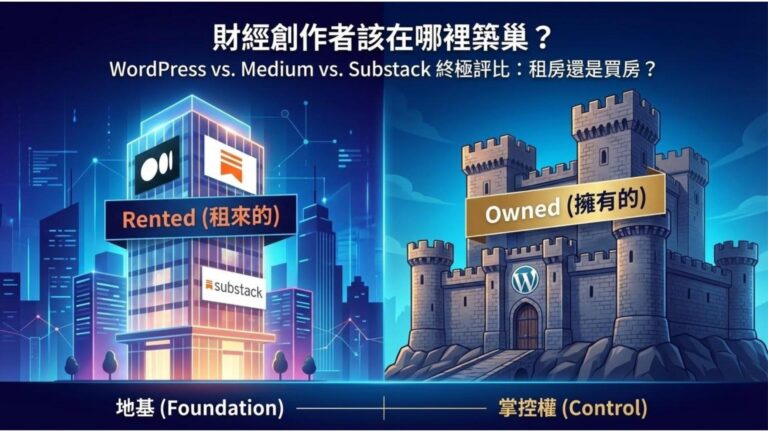 【平台選擇大戰】WordPress vs. Medium vs. Substack：財經創作者該在哪裡築巢？