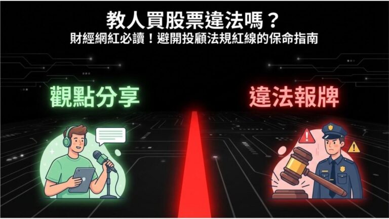 【財經網紅法規】教人買股票會違法嗎？這條紅線千萬別踩