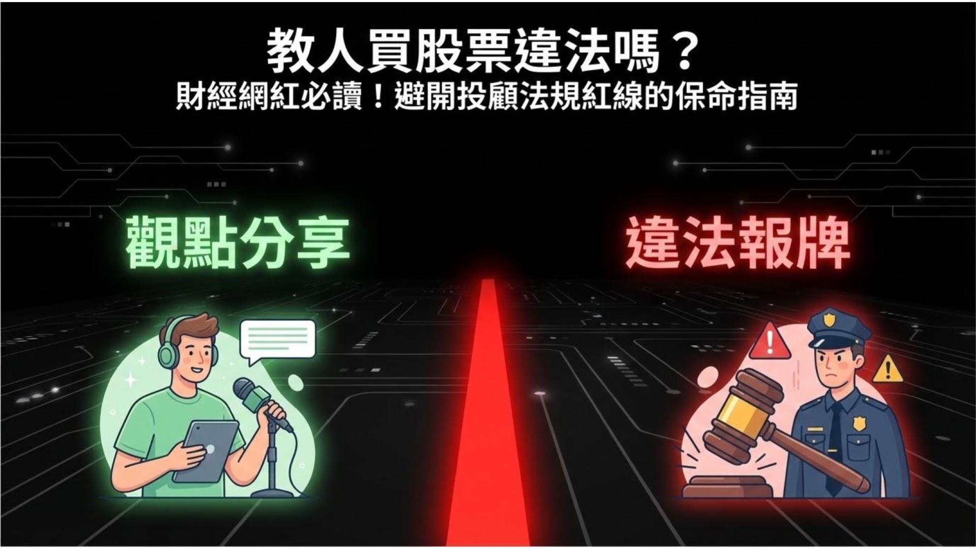 【財經網紅法規】教人買股票會違法嗎？這條紅線千萬別踩