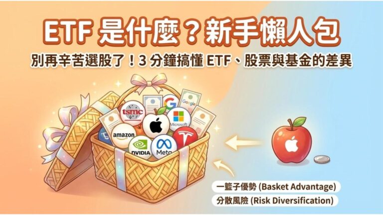 【ETF 入門懶人包】ETF 是什麼？跟股票、基金差在哪？優缺點與風險全解析