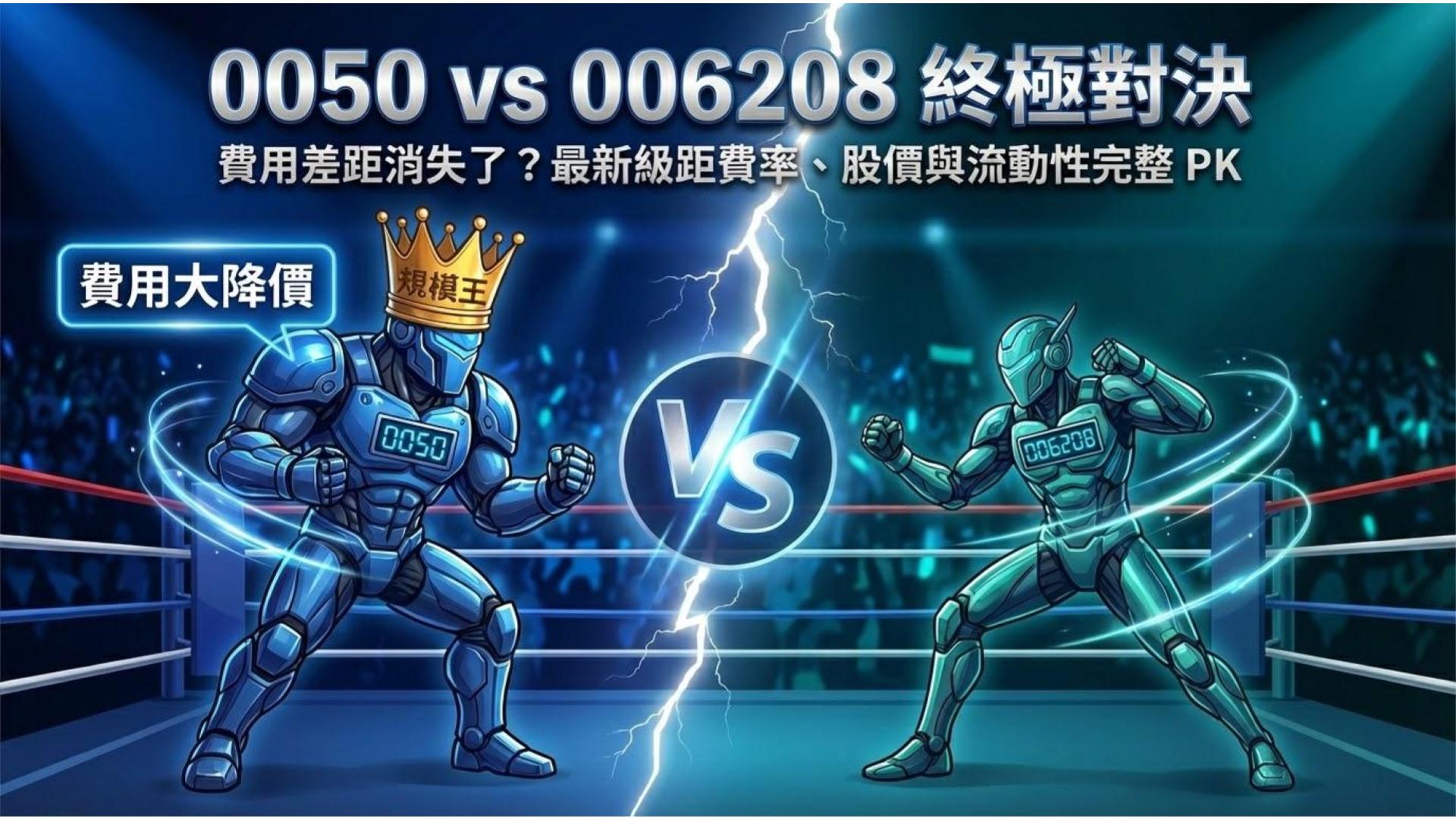 【市值型 ETF 對決】0050 vs 006208 選誰?管理費差距消失?最新完整評比