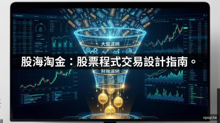 【股票程式交易】如何設計適用於股票的程式交易策略？選股濾網與大盤濾網的實戰應用