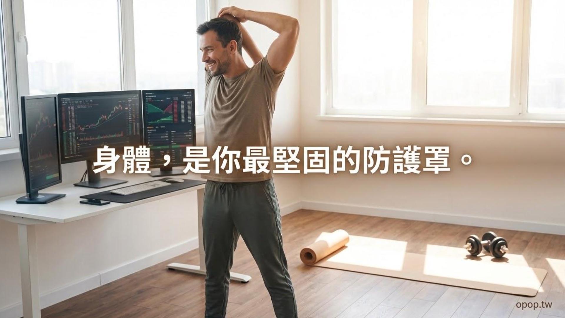 【身體的支撐力】久坐看盤的隱形代價:如何透過「微習慣」與運動,打造對抗虧損痛苦的避風港