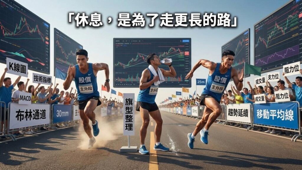 【中繼型態篇】趨勢還沒走完！看懂「旗型」與「三角收斂」的加碼時機