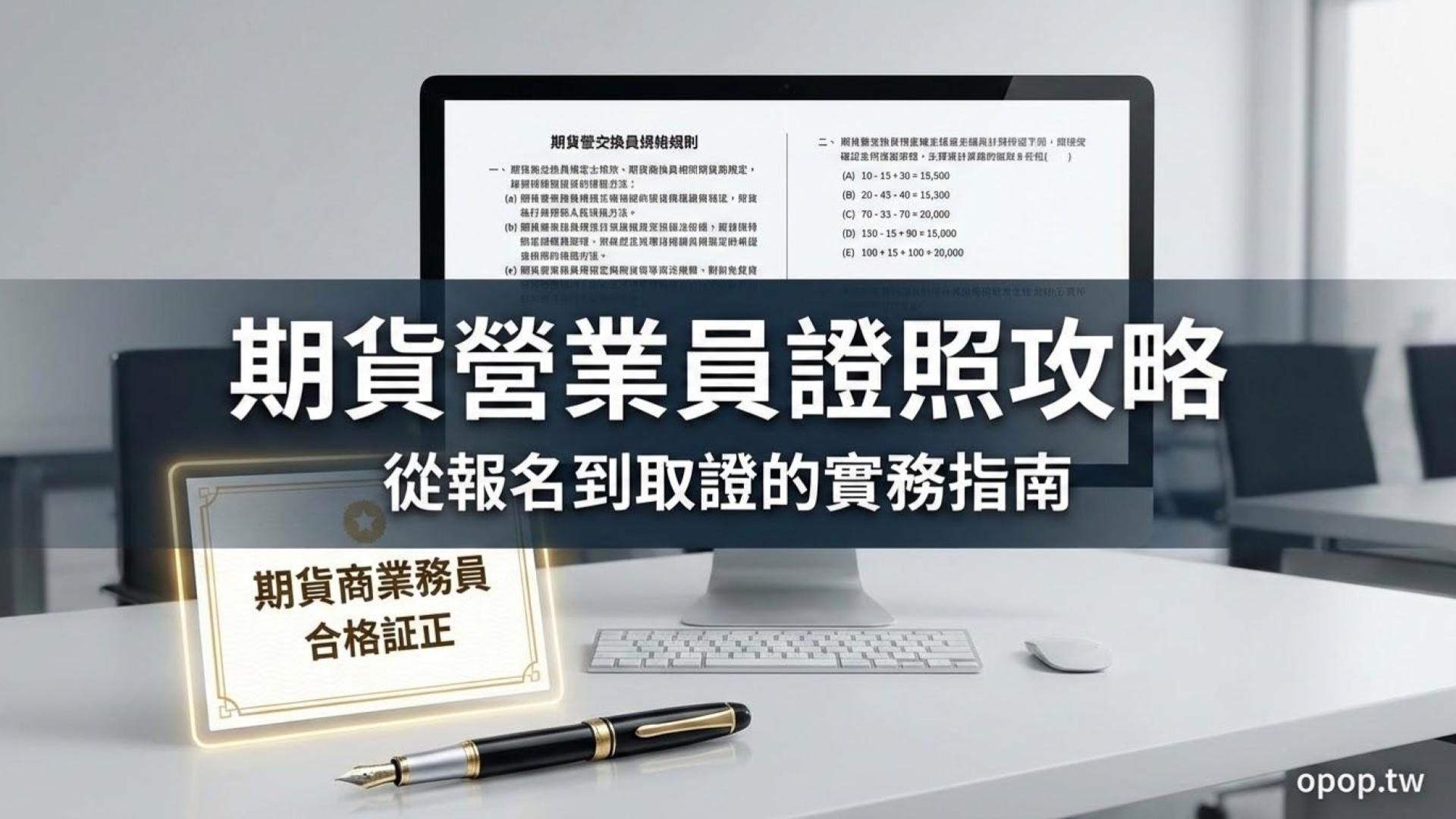 如果想考期貨商營業員證照該如何準備？這篇文章與你分享我的心得