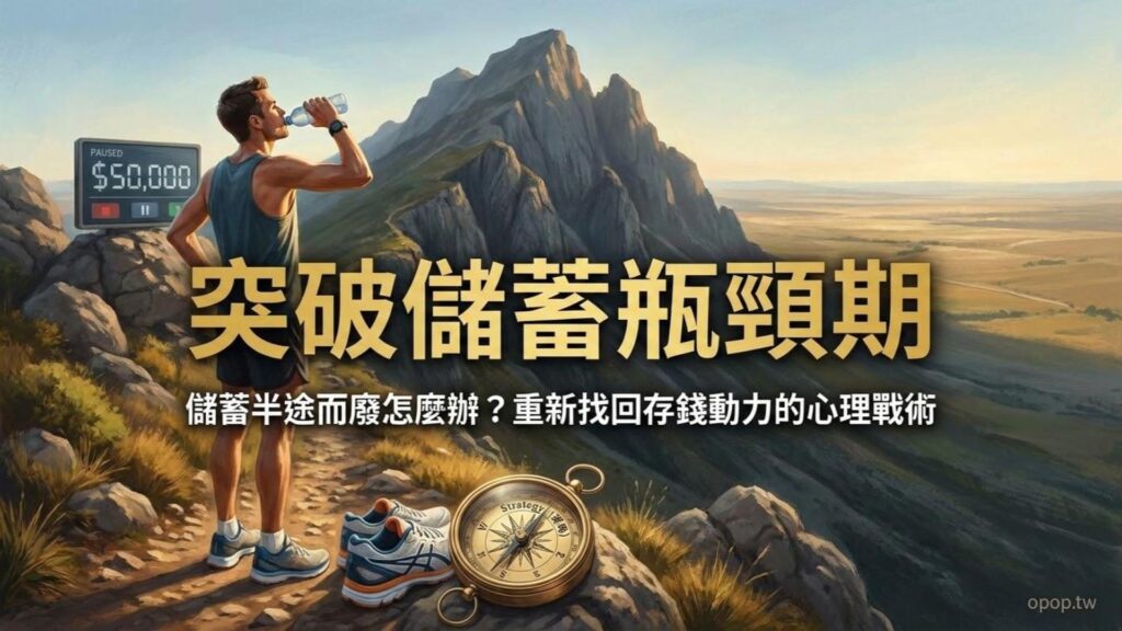 【高效儲蓄術】克服儲蓄惰性與瓶頸：儲蓄總是半途而廢怎麼辦？調整策略重新出發！