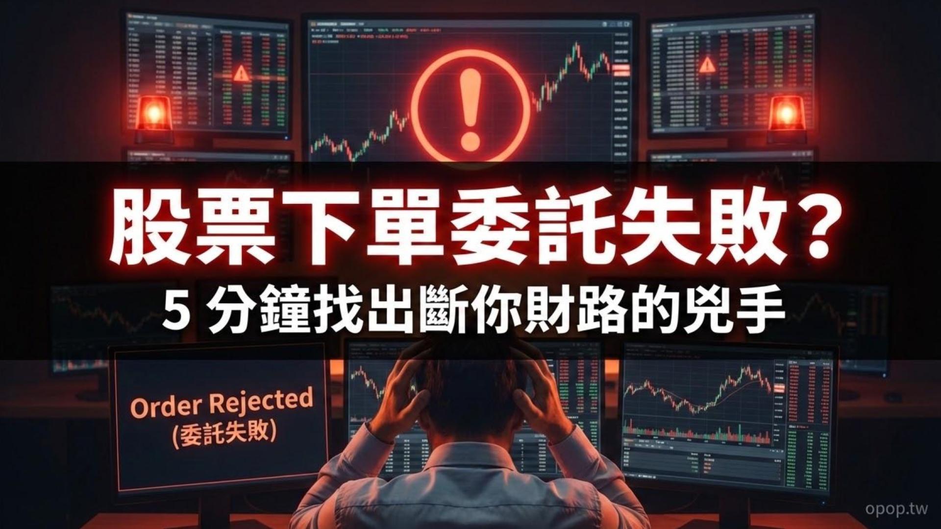 為何股票下單會委託失敗？整理5大原因