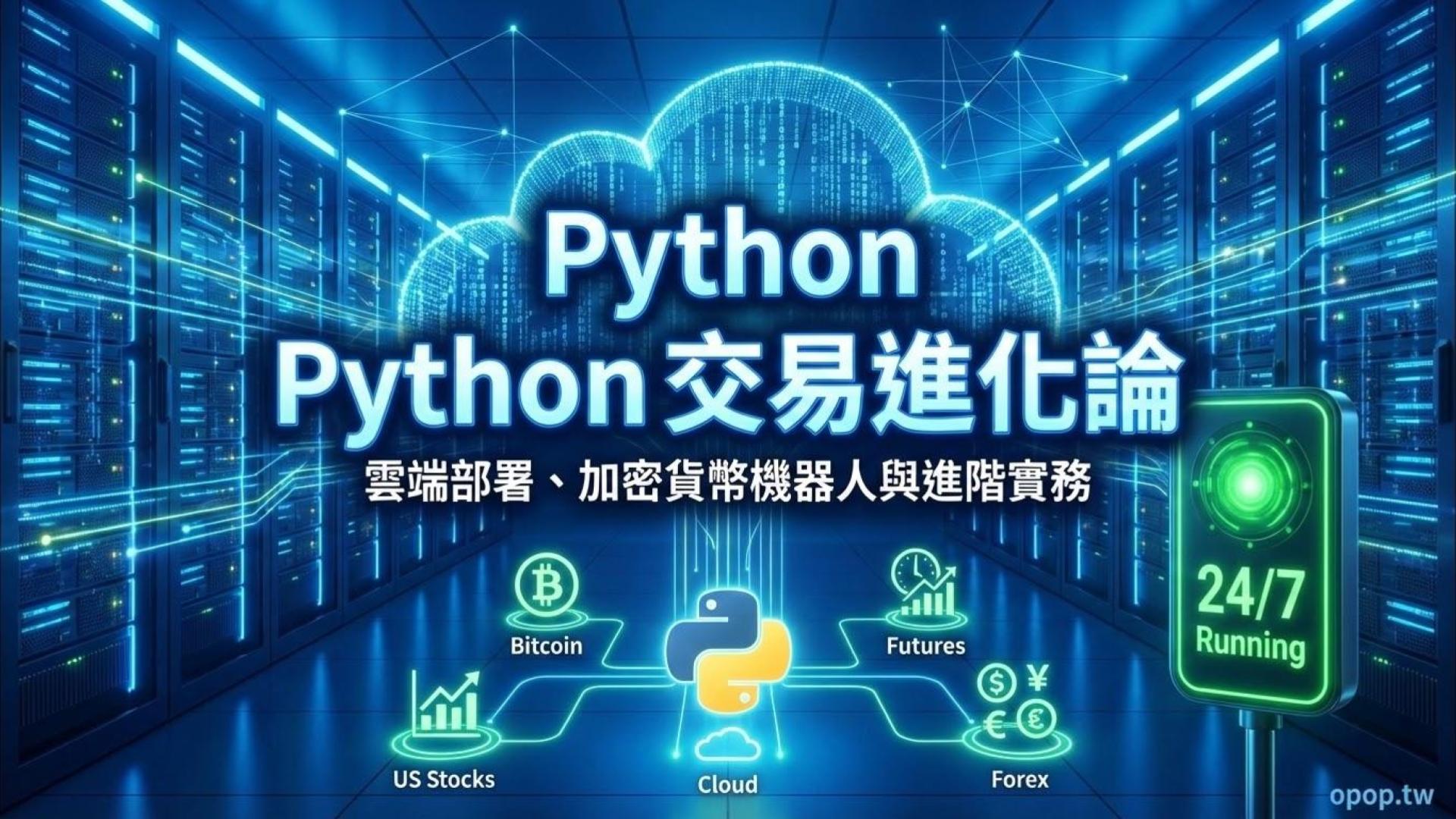 【Python 程式交易】Python 交易進化論：雲端部署、加密貨幣機器人與進階實務