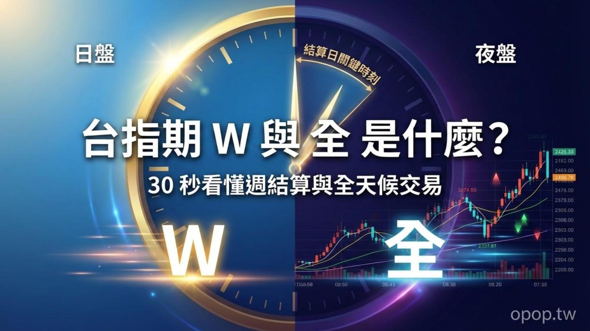 小台指與選擇權後面的W、F是什麼意思？在台指期與選擇權後面的(全)又是什麼意思？