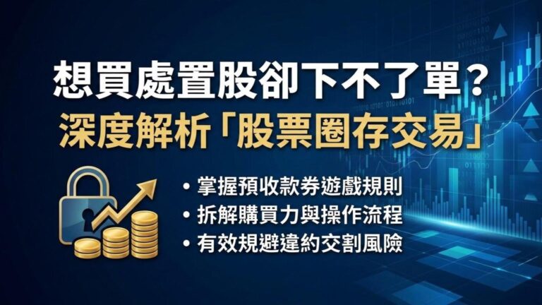 股票圈存交易是什麼？搞懂預收款券與購買力計算，別讓「處置股」卡住你的資金！