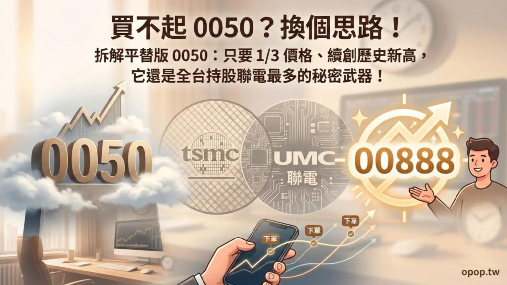 【ESG ETF 00888】0050 太貴買不下手？拆解「平替版 0050」00888：只要 1/3 價、全台最挺聯電的黑馬 ETF