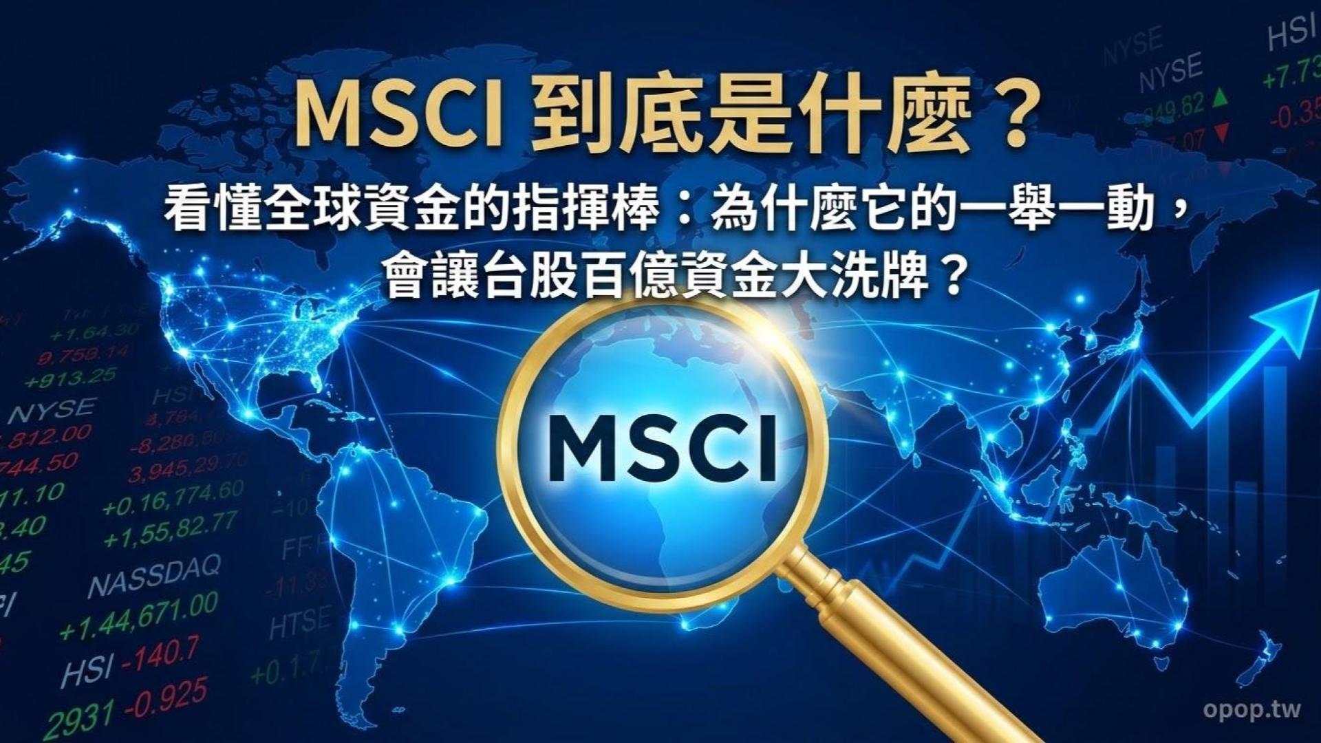 【金融名詞大白話】MSCI 是什麼？為什麼它的「季度調整」會讓台股大幅震盪？