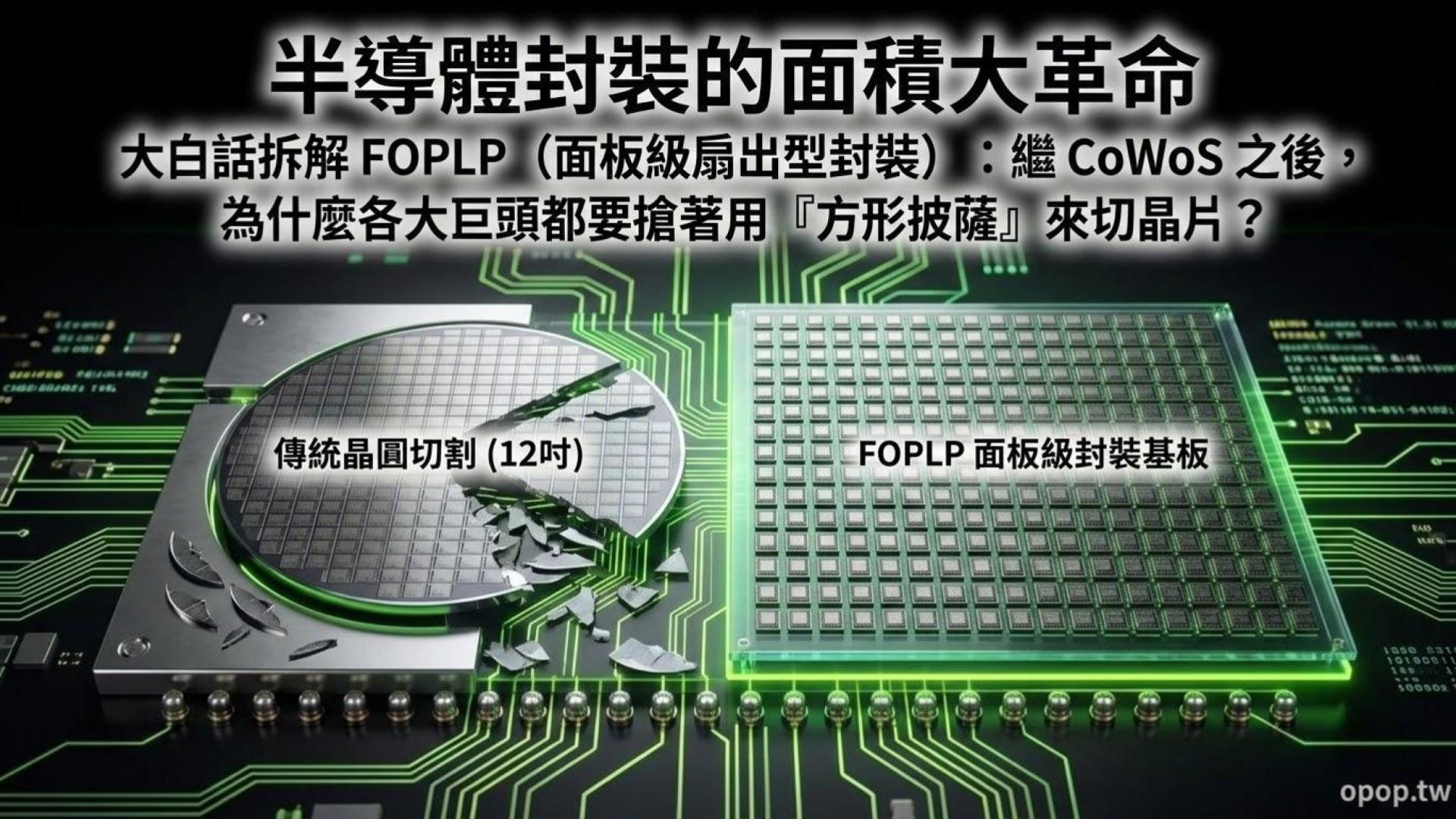 【AI 大白話十二】面板級扇出型封裝(FOPLP)是什麼?大白話拆解繼 CoWoS 後的半導體最新戰局