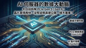 【AI 大白話九】高速傳輸的幕後功臣：什麼是 PCIe Gen 5 / Gen 6？AI 伺服器如何解決內部塞車？