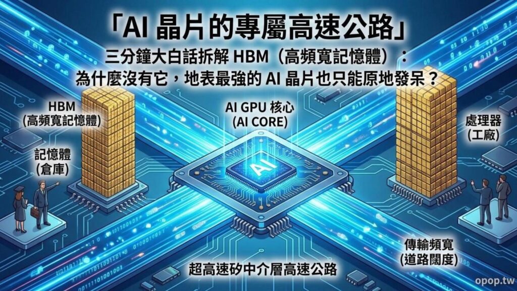 【AI 大白話三】什麼是 HBM 高頻寬記憶體？為什麼沒有它，再強的 AI 晶片也動不了？