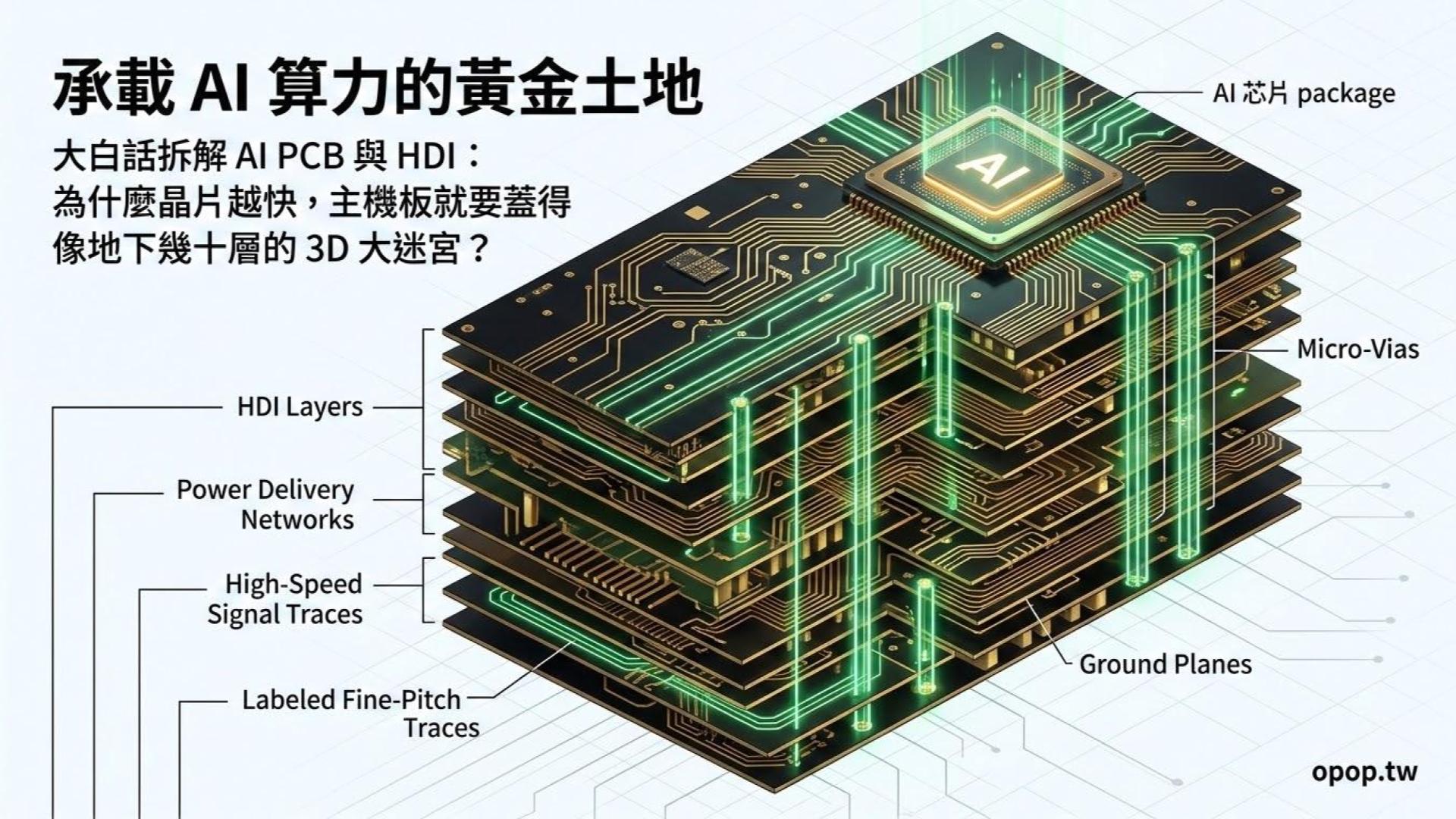 【AI 大白話十】什麼是 AI PCB(印刷電路板)與 HDI?高頻高速下的台廠無名英雄