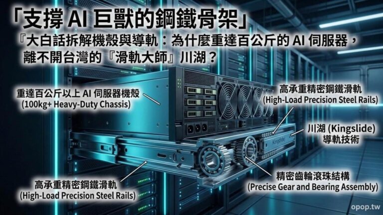 【AI 大白話十五】拆解 AI 伺服器機殼與伺服器導軌:為什麼高重力的 AI 伺服器,需要全宇宙最強的「滑軌大師」川湖?