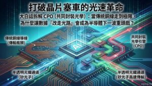 【AI 大白話六】什麼是 CPO 共同封裝光學？打破銅線極限，讓 AI 數據用「光速」傳輸的黑科技