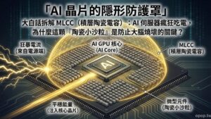 【AI 大白話七】MLCC 是什麼？AI 伺服器瘋狂吃電，為什麼這顆「陶瓷小電容」是防燒壞的關鍵？