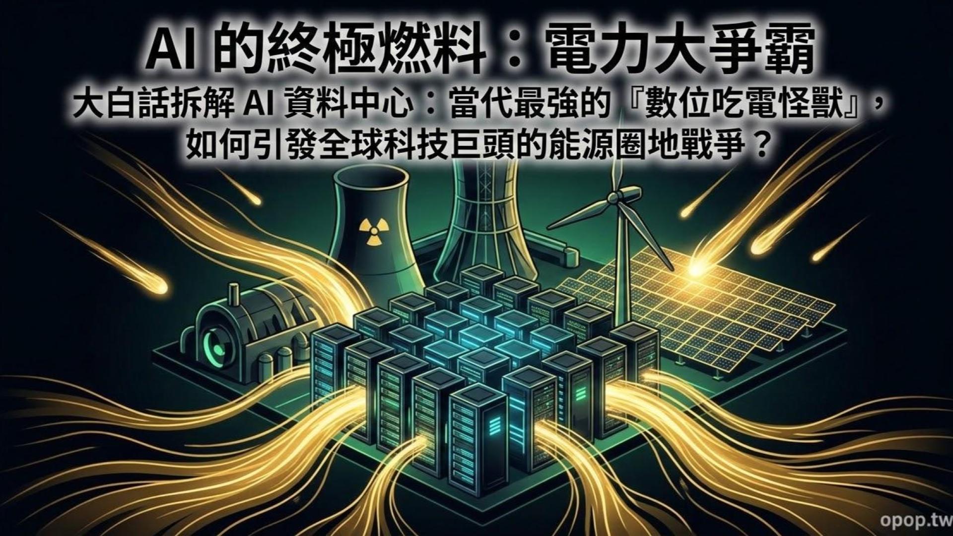 【AI 大白話十六】什麼是 AI 資料中心？吃電怪獸如何引發全球「電力與綠能戰爭」？