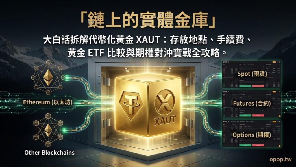 【XAUT 代幣化黃金全攻略】Tether Gold 是什麼？優缺點、金庫存放地、手續費與黃金 ETF 比較