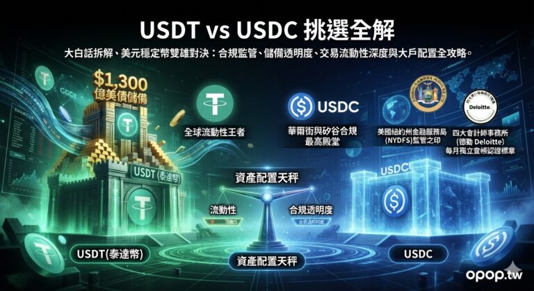 【橫向對決】穩定幣雙雄對決:USDT vs. USDC 怎麼選?合規性、Circle 儲備透明度與實戰挑選指南